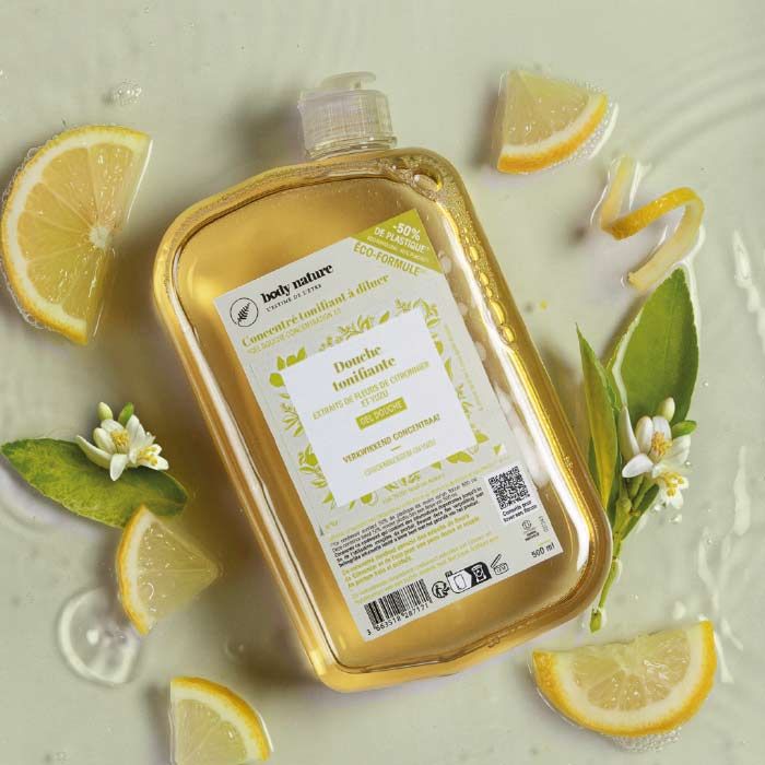 Pinpack du gel douche économique à diluer. Gel douche à concentrer aux extraits de fleurs de citronnier et yuzu.