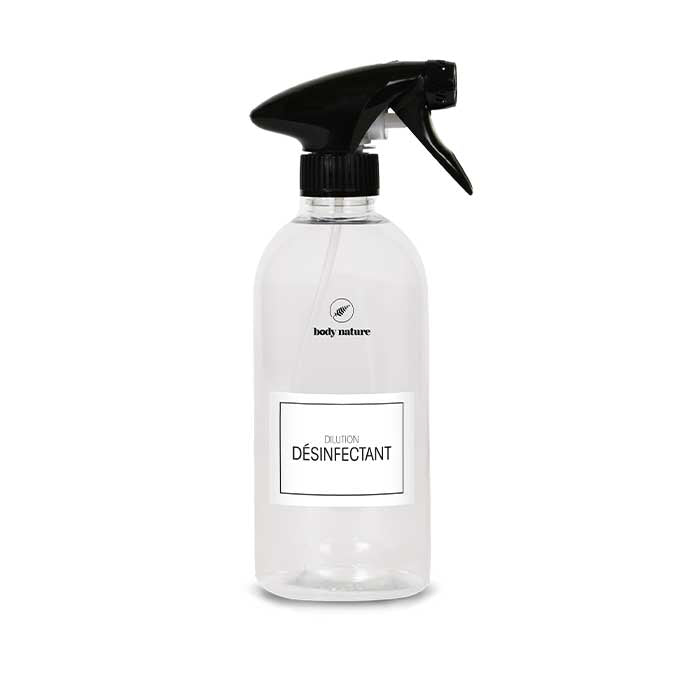 Flacon en plastique rechargeable pour la dilution du Désinfectant Body Nature